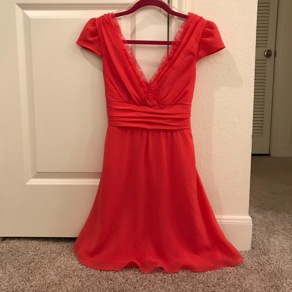 *2 for $20!* Beautiful Coral Cap Sleeve Dress